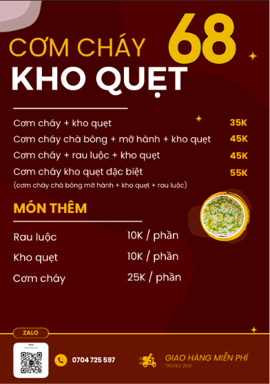 Menu 68